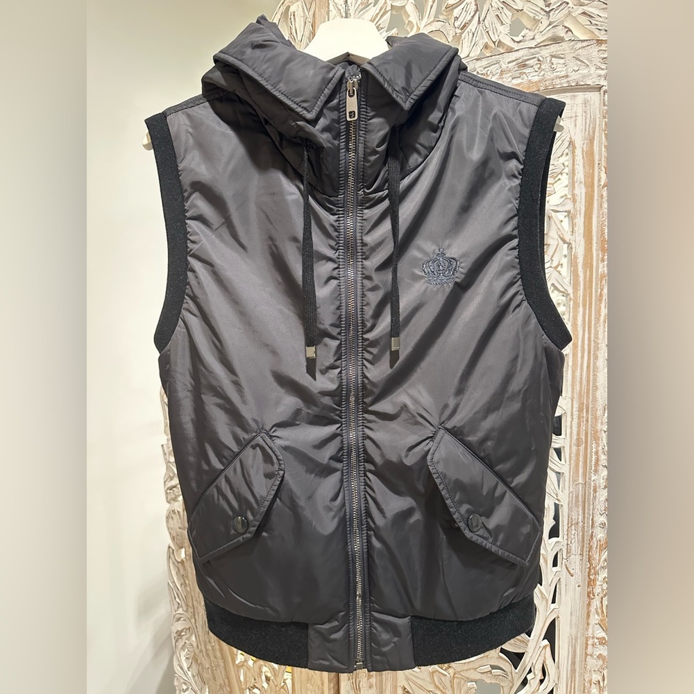 Dolce & Gabbana Black Hooded Vest